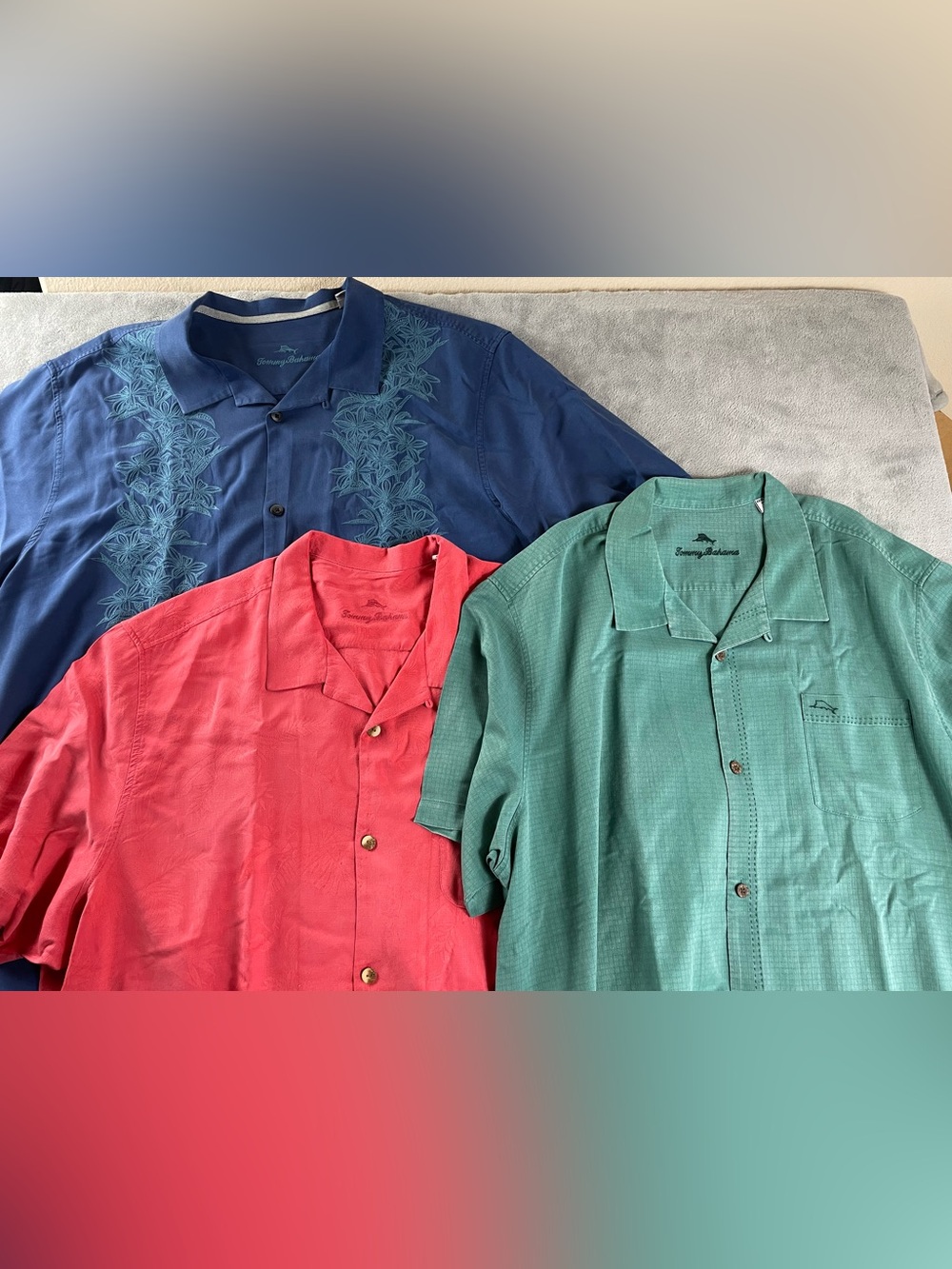 Lot of 3 Tommy Bahama Shirts 3XL Button Up Short Sleeve XXXL